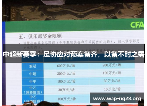 中超新赛季:足协应对预案备齐,以备不时之需 中超新赛季:足协应对预案备齐,以备不时之需